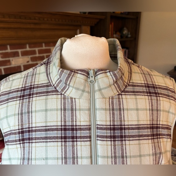 J Jill Brushed Flannel Puffer Vest 4X - Picture 4 of 10